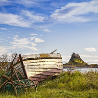 Buy canvas prints of  Holy Island Fishing Boat by Kevin Tate