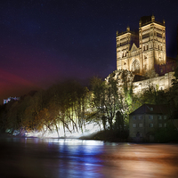 Buy canvas prints of Durham Cathedral Fogscape by Kevin Tate