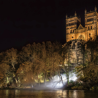 Buy canvas prints of  Durham Cathedral Fogscape by Kevin Tate
