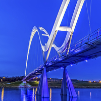 Buy canvas prints of Infinity Bridge Stockton by Kevin Tate