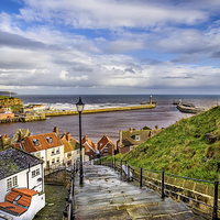 Buy canvas prints of Whitby Steps by Kevin Tate