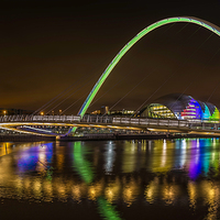 Buy canvas prints of Millennium Bridge, Newcastle by Kevin Tate