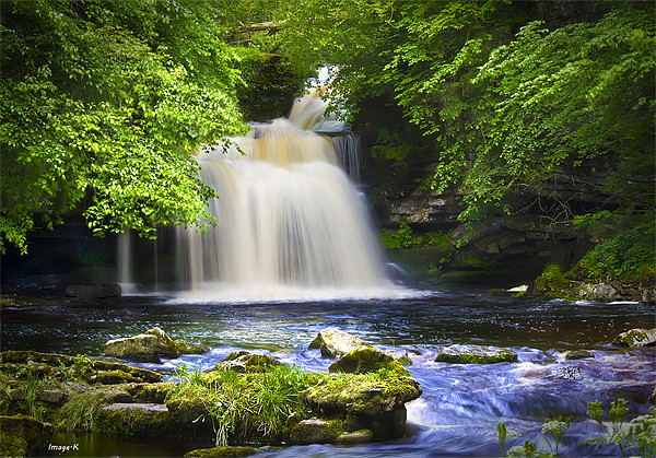 West Burton Waterfall Picture Board by Kevin Tate