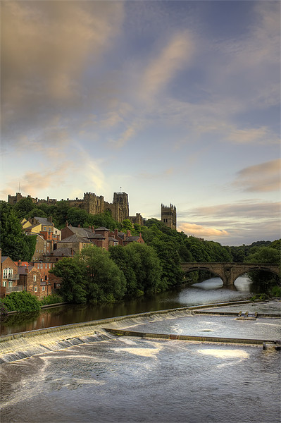 Durham Cathedral Over Framwellgate Bridge Picture Board by Kevin Tate