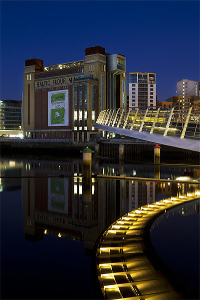 Newcastle Baltic Mill at Night Picture Board by Kevin Tate