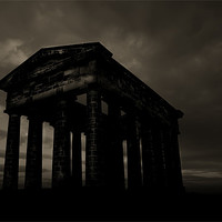 Buy canvas prints of penshaw monument b&w. by Northeast Images
