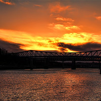Buy canvas prints of newcastle sunset by Northeast Images