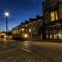 Buy canvas prints of Trams at Night by Northeast Images