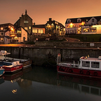 Buy canvas prints of Seahouses Harbour Panoramic by Northeast Images