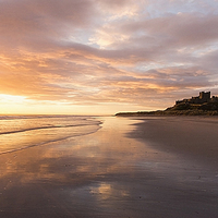 Buy canvas prints of Bamburgh Castle Panaramic by Northeast Images