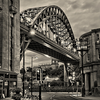Buy canvas prints of Tyne Bridge Sepia by Northeast Images