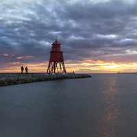 Buy canvas prints of  south shields groyne by Northeast Images
