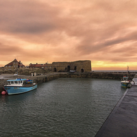 Buy canvas prints of  Beadnell Sunset by Northeast Images