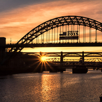 Buy canvas prints of  Tyne Bridge Sunset by Northeast Images