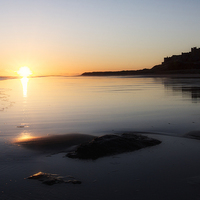 Buy canvas prints of  Bamburgh Castle Sunrise by Northeast Images
