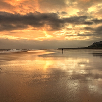 Buy canvas prints of  Bamburgh Castle Sunrise by Northeast Images