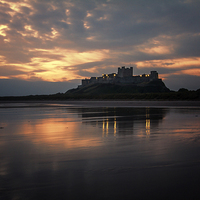 Buy canvas prints of  Bamburgh Castle Sunrise by Northeast Images