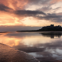 Buy canvas prints of  Bamburgh Sunrise by Northeast Images
