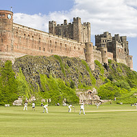 Buy canvas prints of Bamburgh Cricket Match by Northeast Images