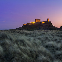 Buy canvas prints of Bamburgh Sunset - The first one of 2020. by Northeast Images
