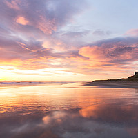 Buy canvas prints of Bamburgh Panorama by Northeast Images