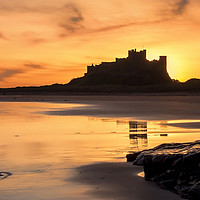 Buy canvas prints of Bamburgh Castle panorama by Northeast Images