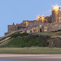 Buy canvas prints of Bamburgh Castle panorama by Northeast Images
