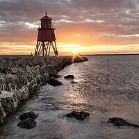 Buy canvas prints of Sunrise at South Shields by Northeast Images