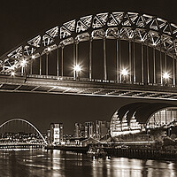 Buy canvas prints of Tyne Bridge mono by Northeast Images