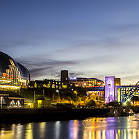 Buy canvas prints of Newcastle Quayside at night by Northeast Images