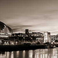 Buy canvas prints of Newcastle Quayside mono by Northeast Images