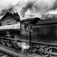 Buy canvas prints of Steam Train No.63395. by Trevor Kersley RIP