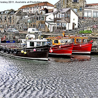 Buy canvas prints of The Harbour at Seahouses by Trevor Kersley RIP