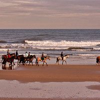 Buy canvas prints of Exercise on the Beach by Trevor Kersley RIP