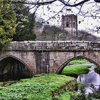 Buy canvas prints of Fountains Abbey Bridge by Trevor Kersley RIP