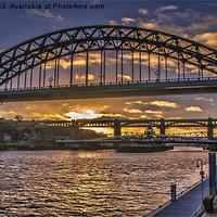 Buy canvas prints of Newcastle Sunset by Trevor Kersley RIP