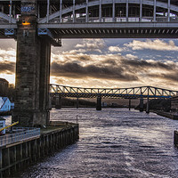 Buy canvas prints of River Tyne Sunset by Trevor Kersley RIP