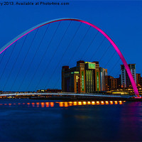 Buy canvas prints of Gateshead Millennium Bridge Colours by Trevor Kersley RIP
