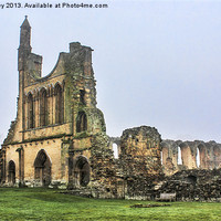 Buy canvas prints of Byland Abbey Ruins by Trevor Kersley RIP