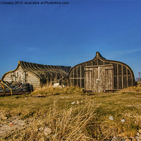 Buy canvas prints of Fishermans Huts by Trevor Kersley RIP