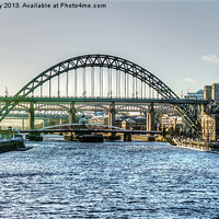 Buy canvas prints of Newcastle Tyne Bridges by Trevor Kersley RIP