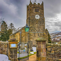 Buy canvas prints of The Church at Muker Yorks Dales by Trevor Kersley RIP
