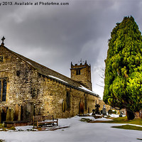 Buy canvas prints of The Church at Muker Yorks Dales by Trevor Kersley RIP