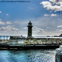 Buy canvas prints of The East Light on Whitby Harbour. by Trevor Kersley RIP