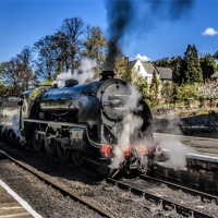 Buy canvas prints of Southern 825 at Grosmont by Trevor Kersley RIP