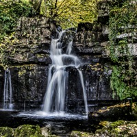 Buy canvas prints of Swaledale Waterfall by Trevor Kersley RIP