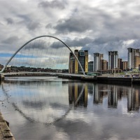 Buy canvas prints of Gateshead Skyline by Trevor Kersley RIP