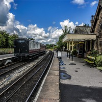 Buy canvas prints of Embsay Railway Station Yorks Dales by Trevor Kersley RIP