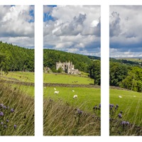 Buy canvas prints of Barden Tower Triptych by Trevor Kersley RIP