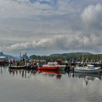 Buy canvas prints of Coniston Boating Centre by Trevor Kersley RIP